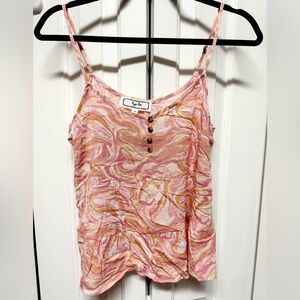 Hippie Rose Pink and Cream Patterned Top
